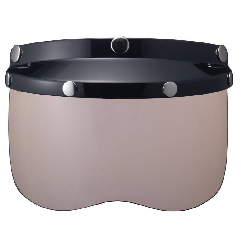 TT&CO. シールド付きミニバイザー 未塗装 ブラック/ライトスモーク