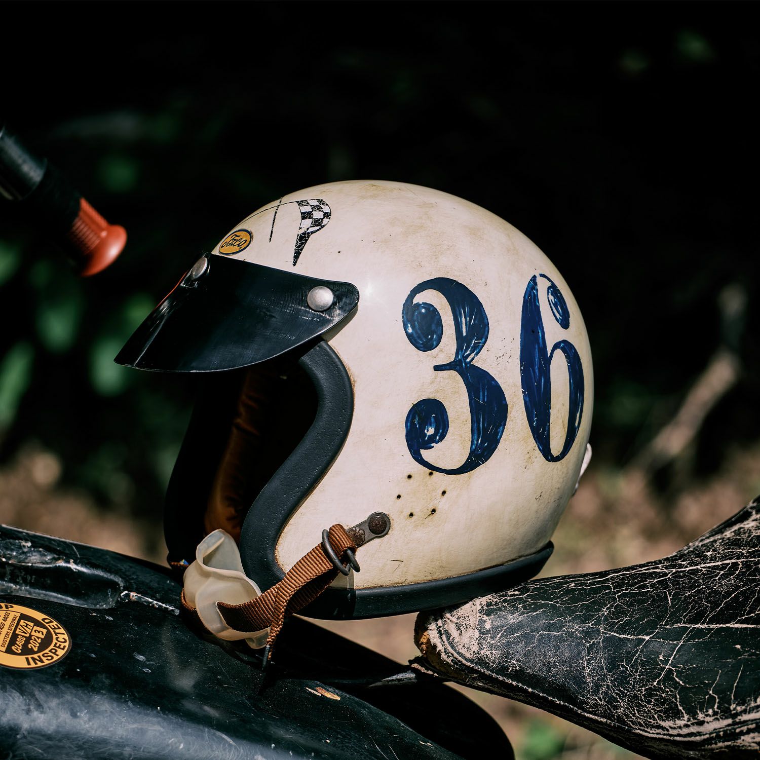 TT&CO. レジスタル ジェットヘルメット ホワイト エイジング加工  