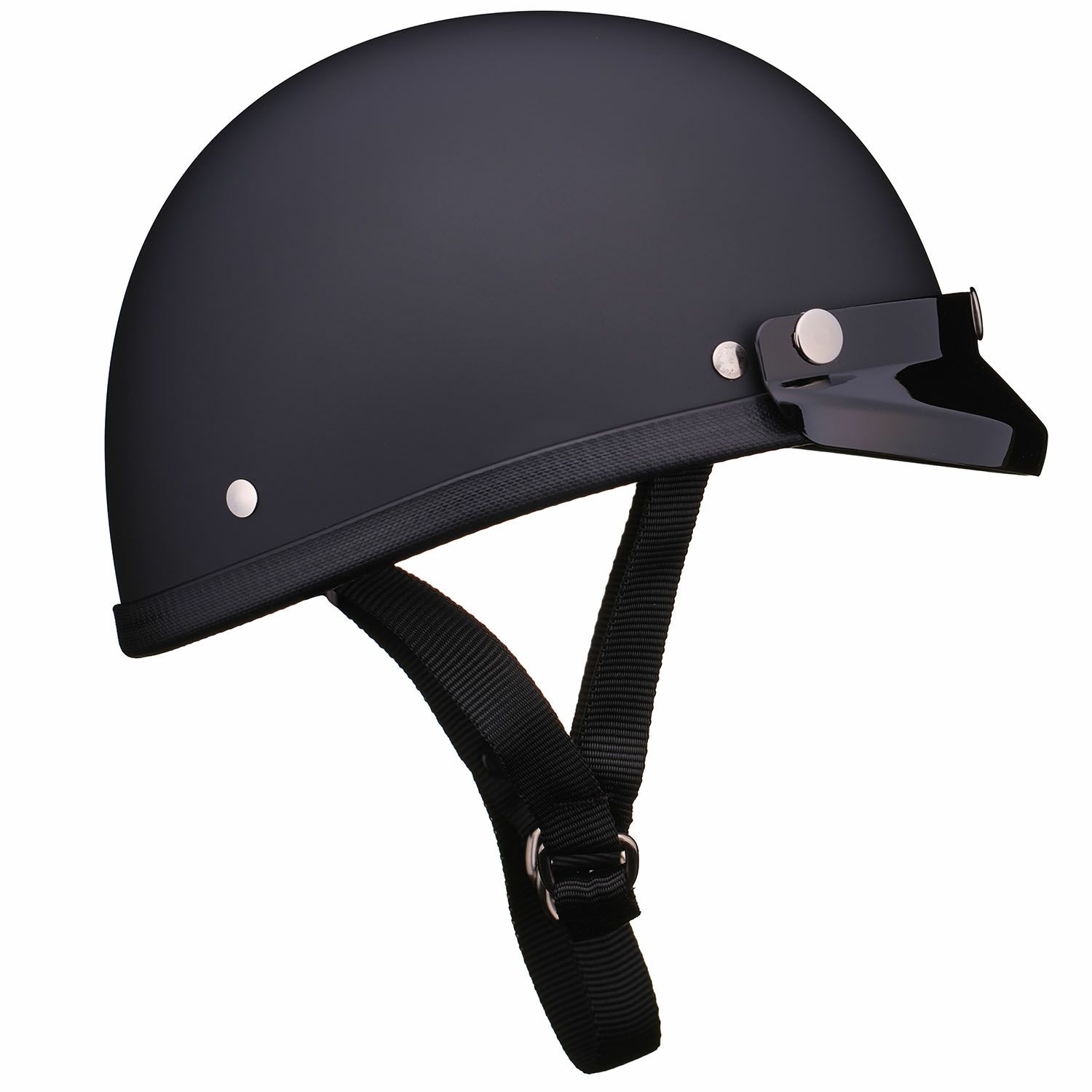 イーグルロード ブラックミニバイザー付 ハーフヘルメット マット