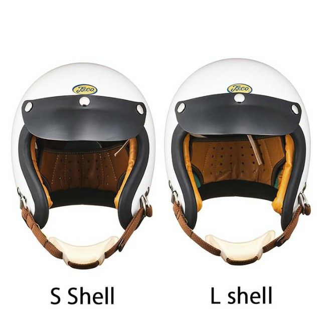 TT&CO. レジスタル ジェットヘルメット ホワイト Lシェル