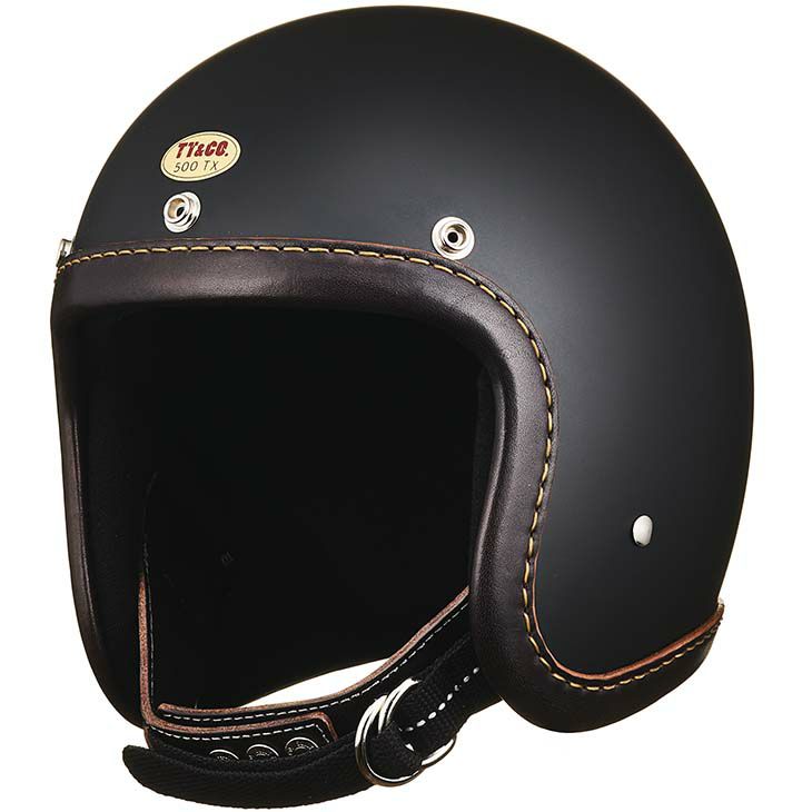 TT&CO. 500-TX レザーリムショット ブラックレザー マットブラック